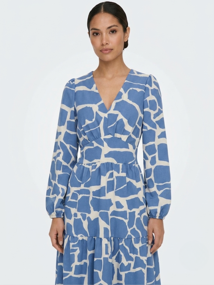 VESTIDO CASUAL CON FALDA EN TIEMPOS MEILYN ITALIANO/PERLA