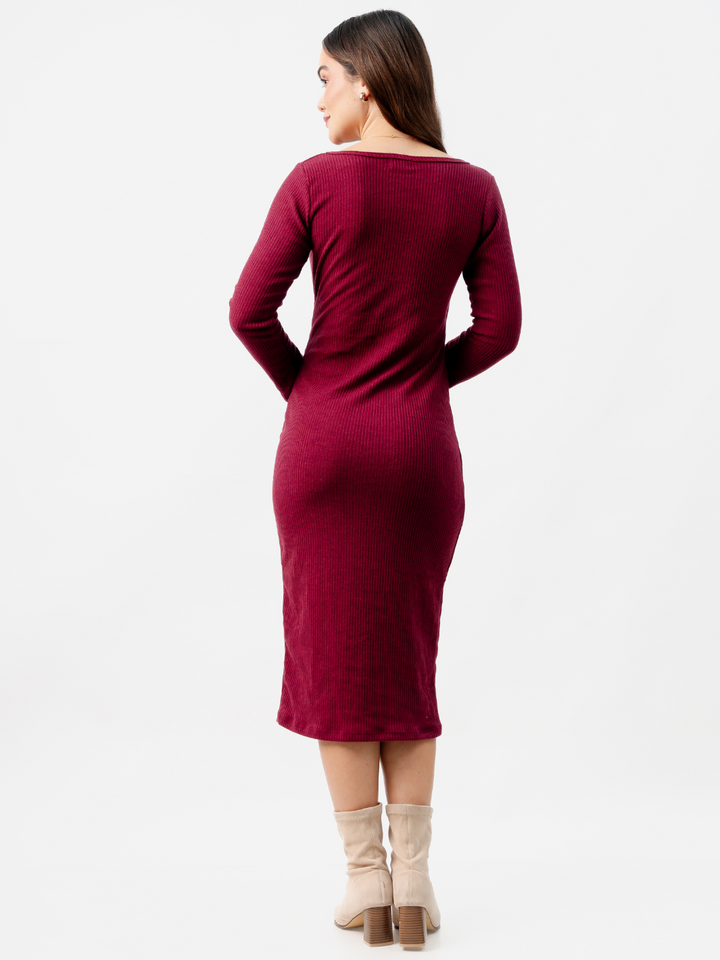VESTIDO ROSELLA VINO