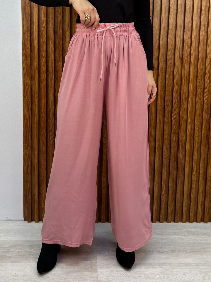 PANTALON PALAZZO ZENDAYA PALO ROSA
