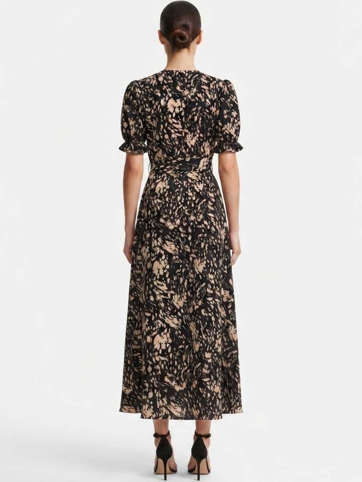 VESTIDO ENVOLVENTE ANI NEGRO PRINT