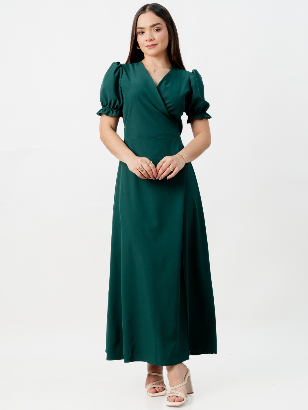 VESTIDO ENVOLVENTE ANI VERDE