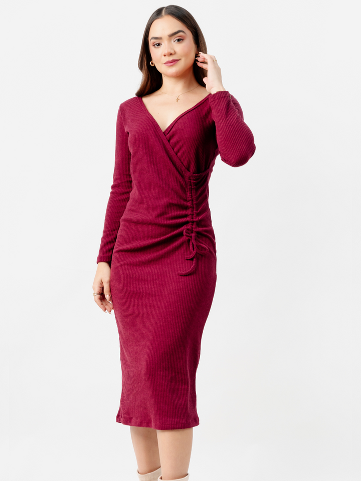 VESTIDO ROSELLA VINO