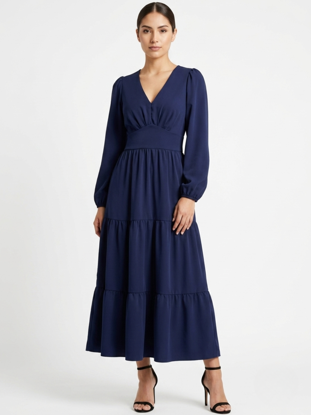 VESTIDO CASUAL CON FALDA EN TIEMPOS MEILYN AZUL