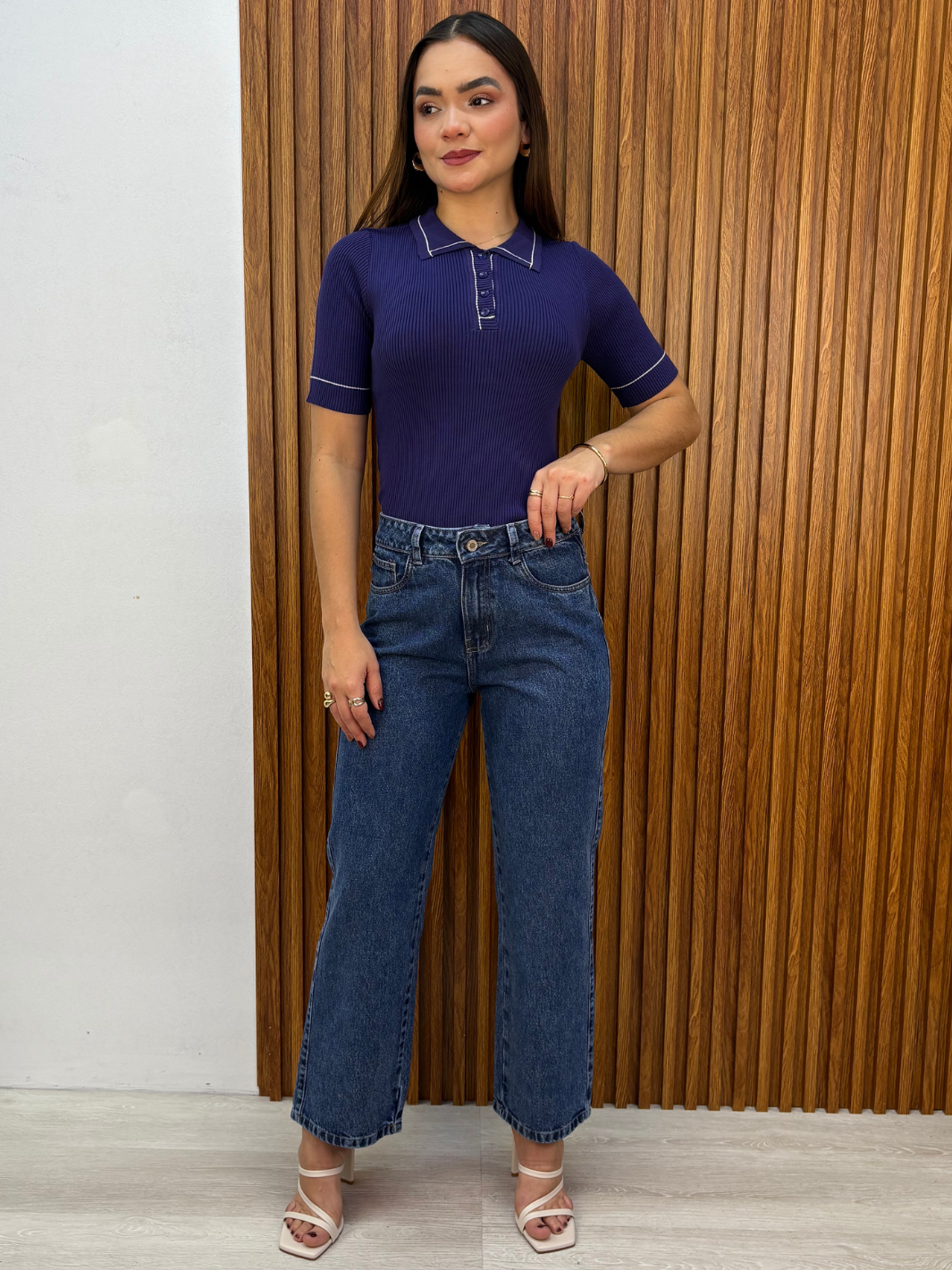 POLO TEJIDO CUELLO CAMISERO BERNIE MORADO