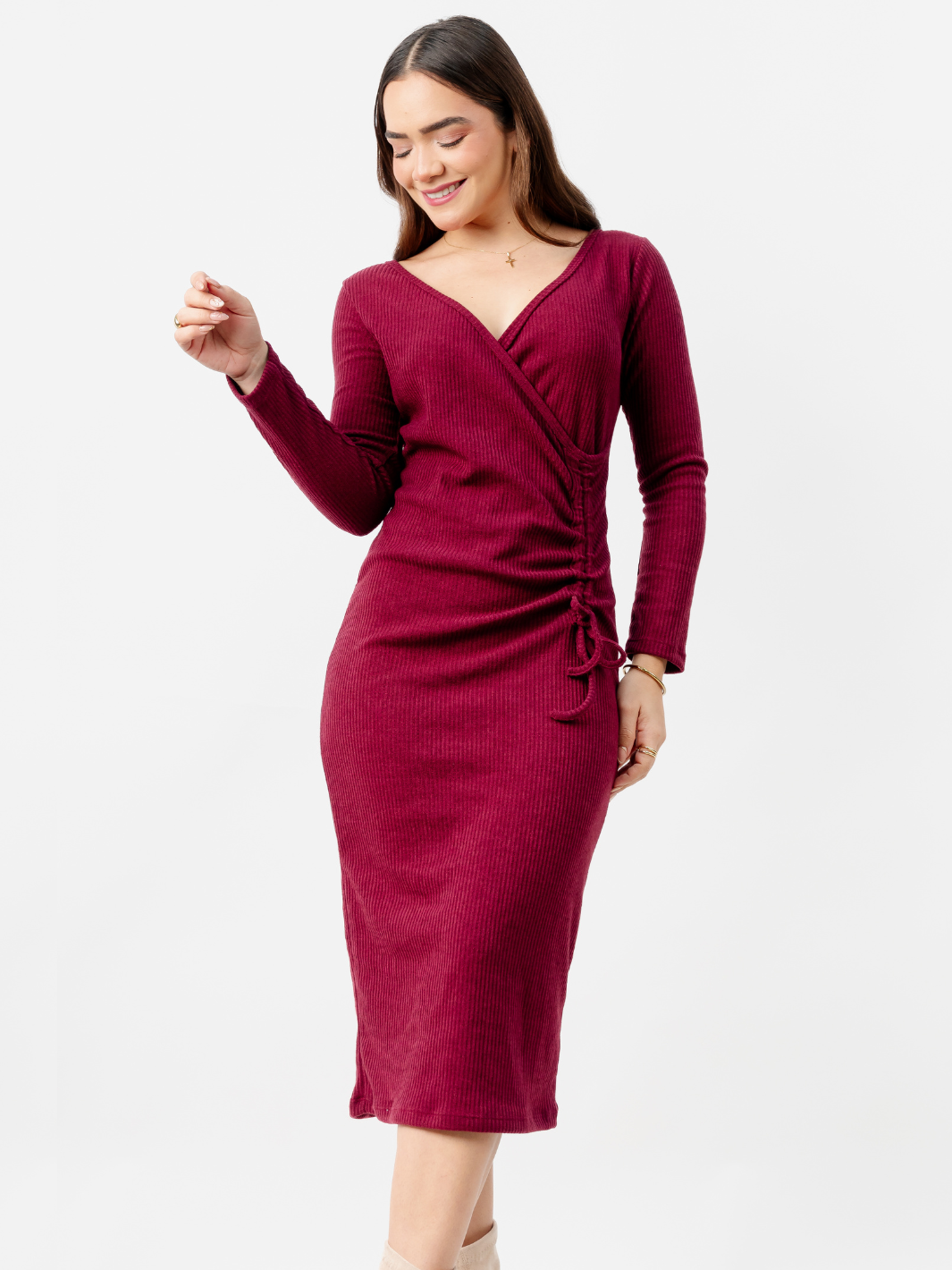 VESTIDO ROSELLA VINO