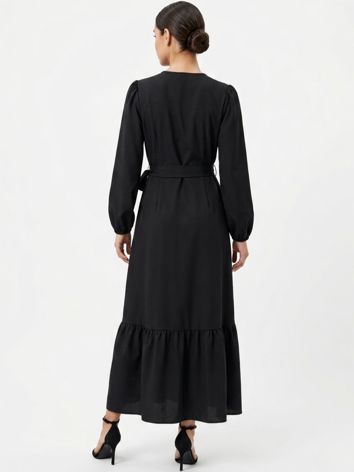 VESTIDO ENVOLVENTE SARA NEGRO