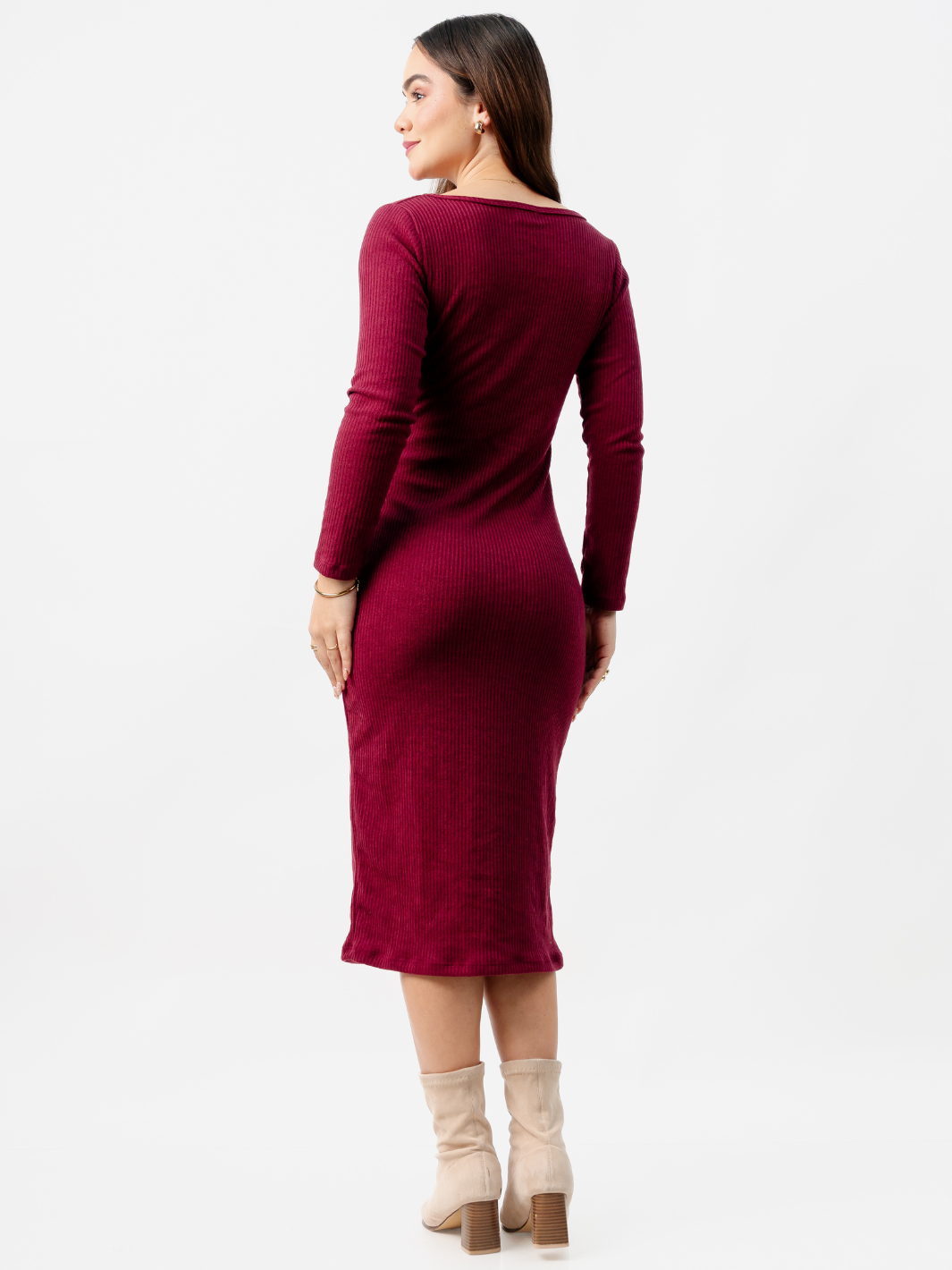 VESTIDO ROSELLA VINO