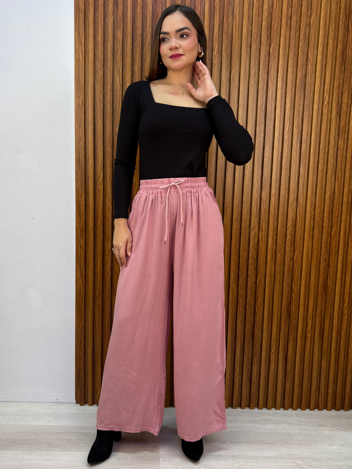 PANTALON PALAZZO ZENDAYA PALO ROSA