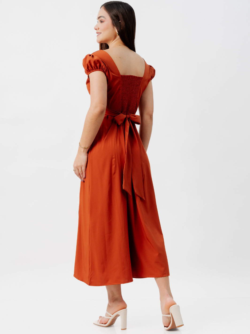 VESTIDO CASUAL LARGO CRISS RUST