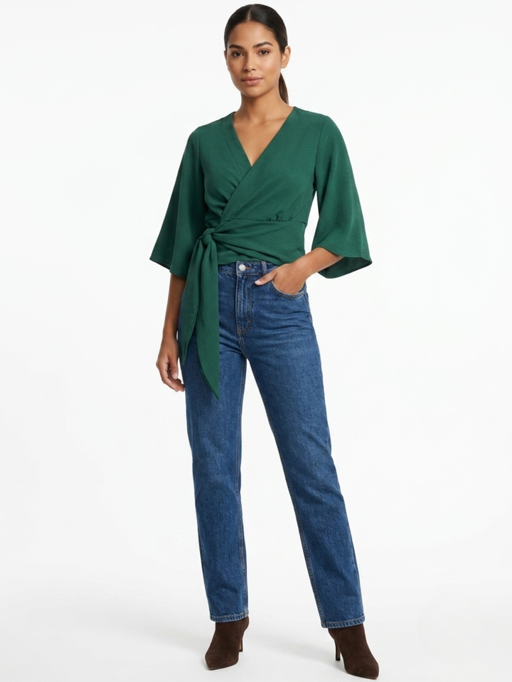 BLUSA ENVOLVENTE GERALDINE VERDE
