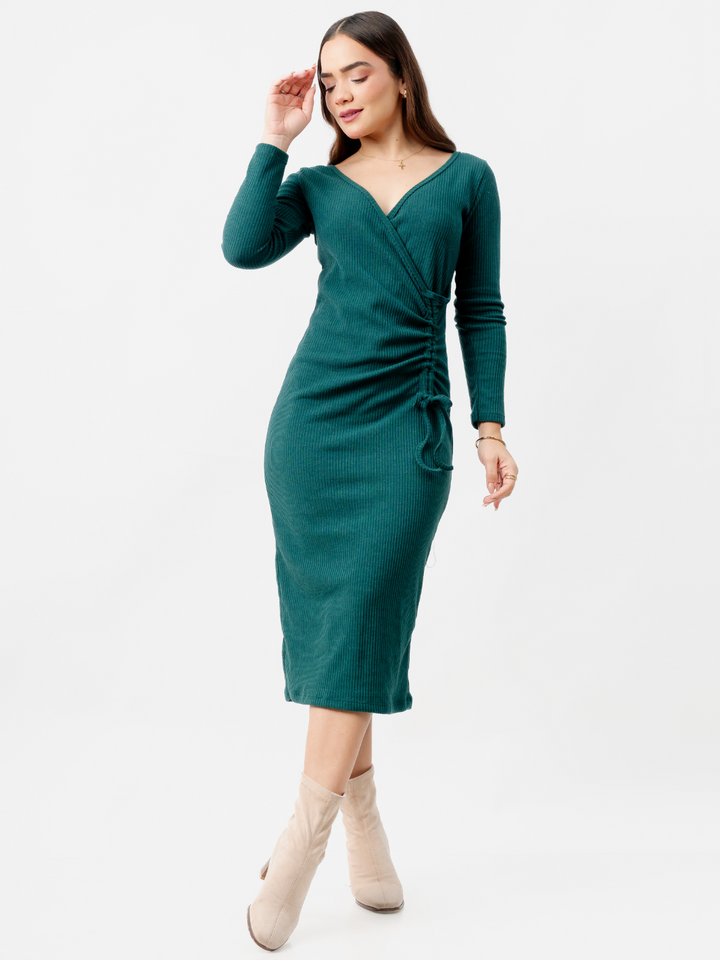 VESTIDO ROSELLA VERDE BOTELLA
