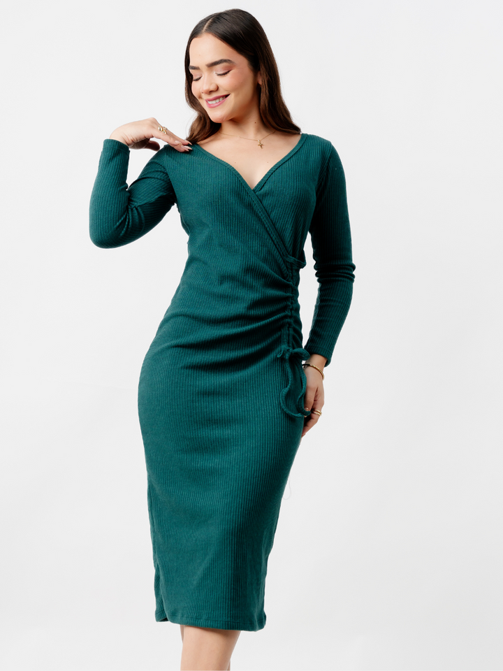 VESTIDO ROSELLA VERDE BOTELLA