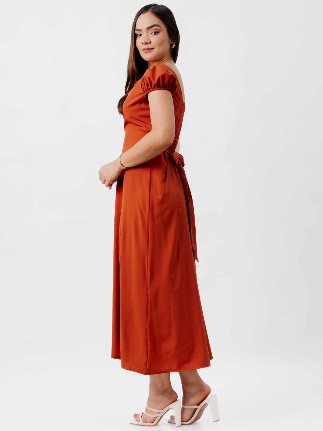 VESTIDO CASUAL LARGO CRISS RUST