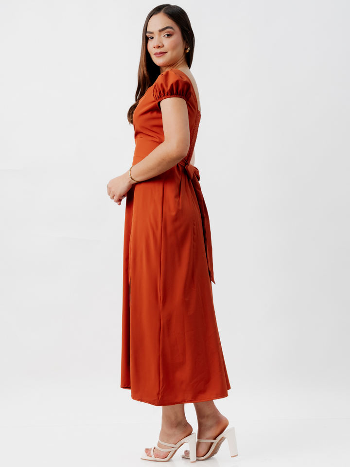 VESTIDO CASUAL LARGO CRISS RUST