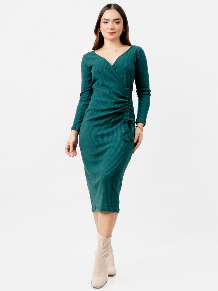 VESTIDO ROSELLA VERDE BOTELLA