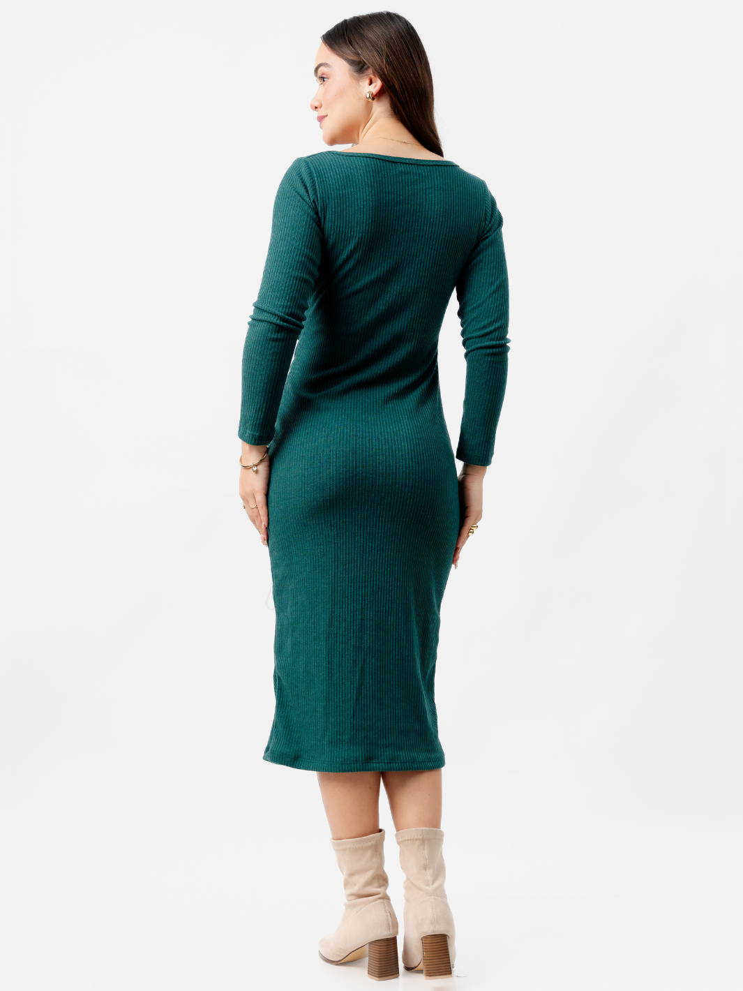 VESTIDO ROSELLA VERDE BOTELLA