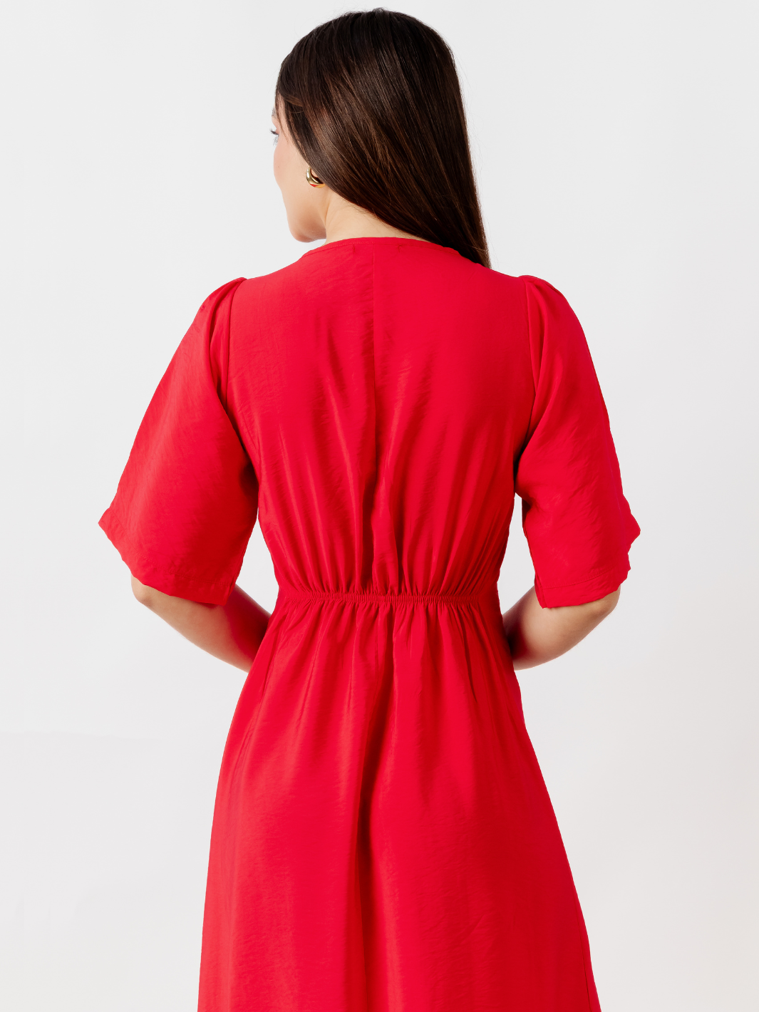 VESTIDO CASUAL LARGO BRIGITTE ROJO