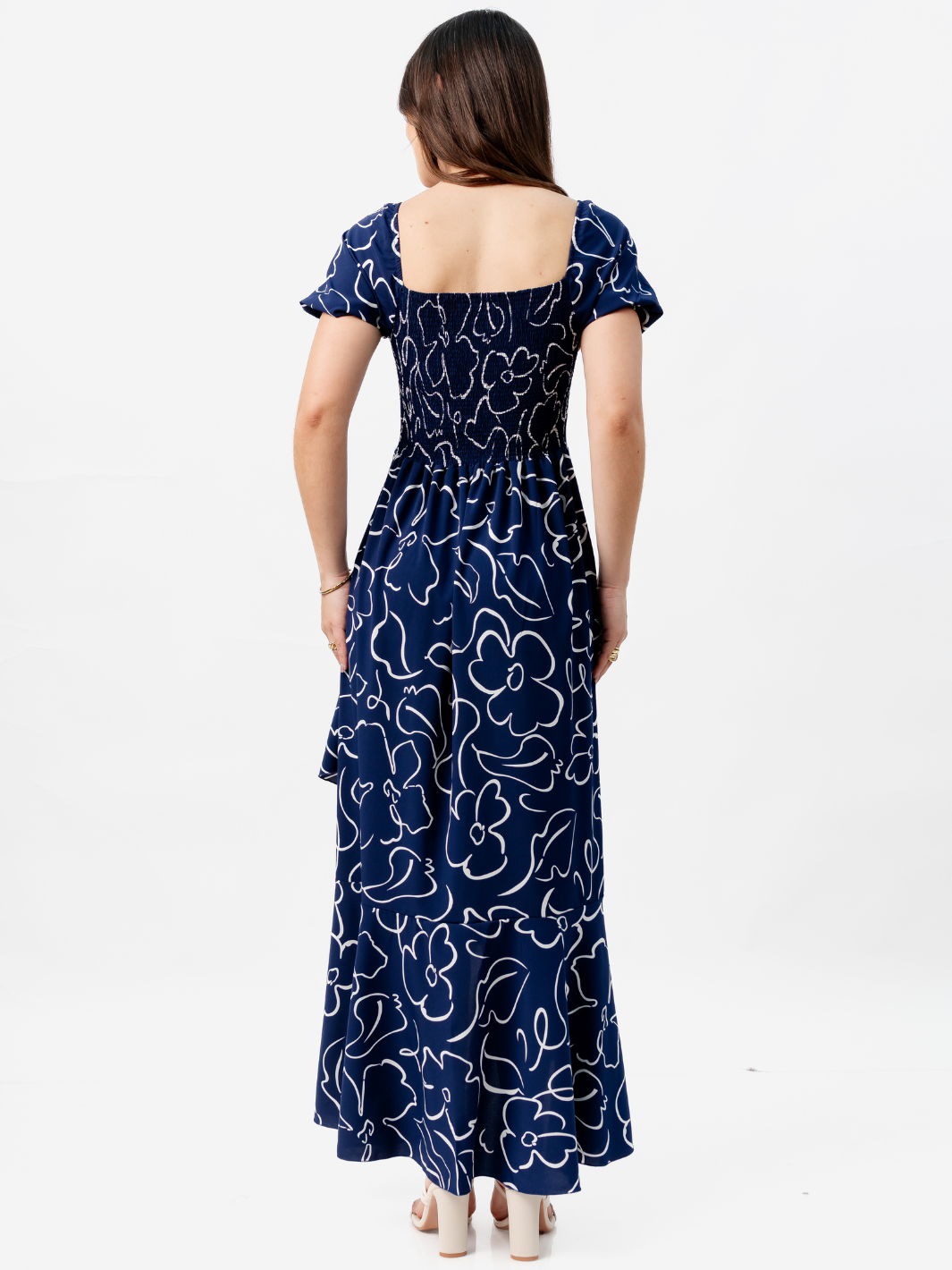 VESTIDO CASUAL LARGO PAOLA AZUL