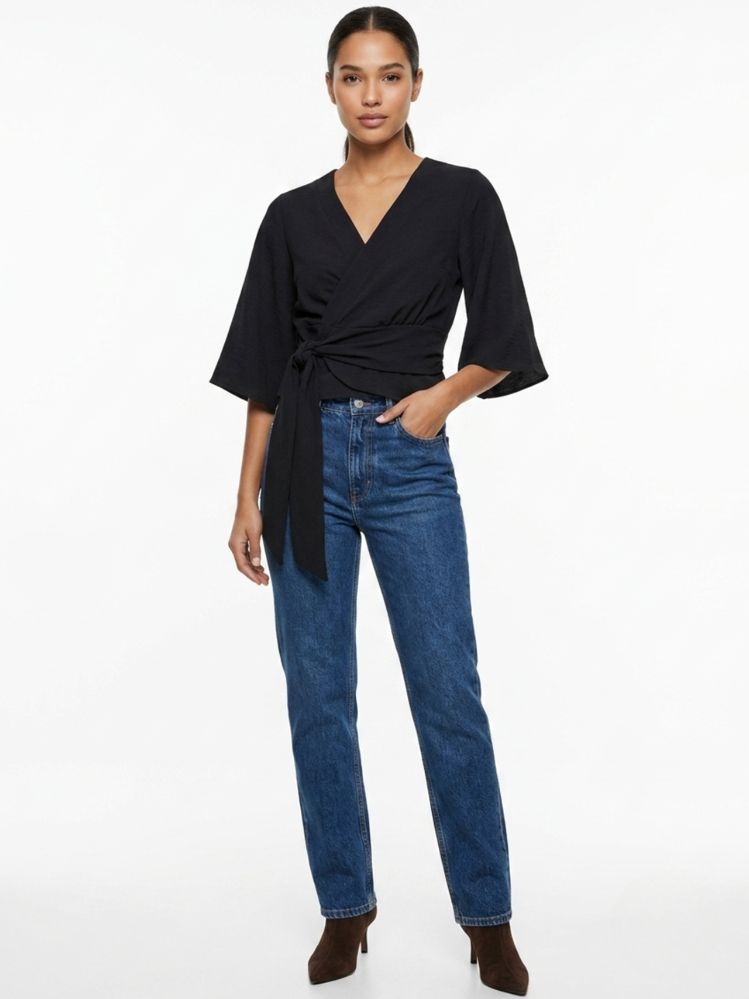 BLUSA ENVOLVENTE GERALDINE NEGRO