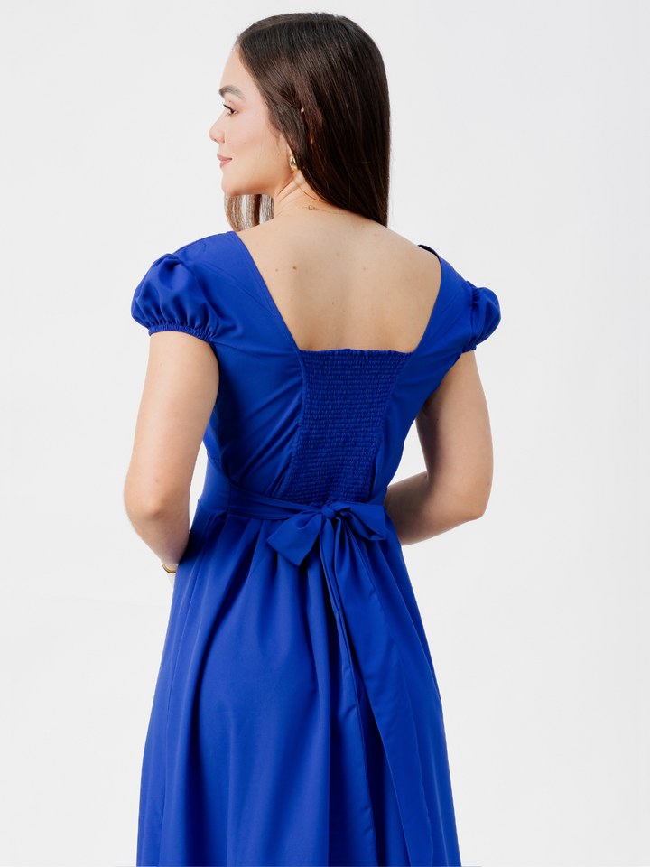 VESTIDO CASUAL LARGO CRISS AZULINO
