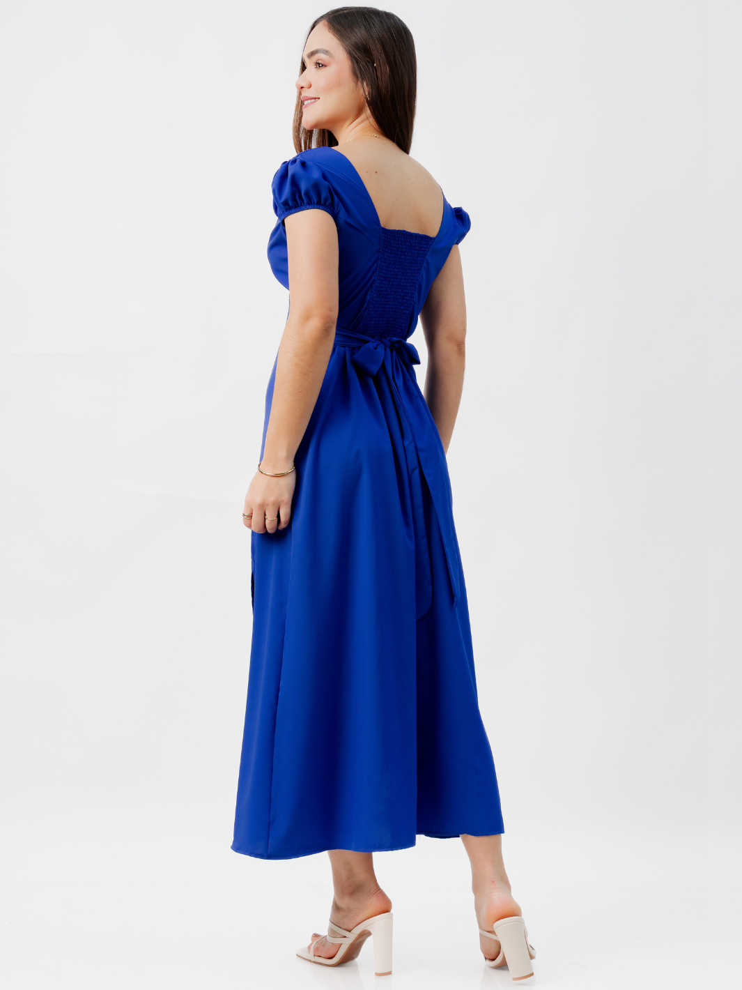 VESTIDO CASUAL LARGO CRISS AZULINO