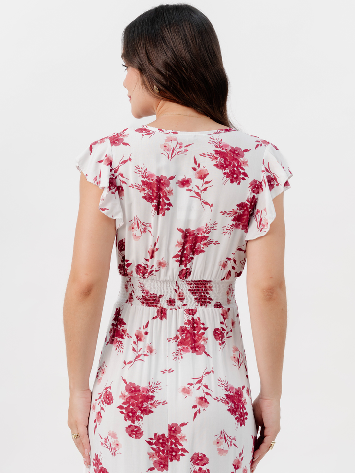 VESTIDO CASUAL LARGO SAYURI PERLA FLOREADO