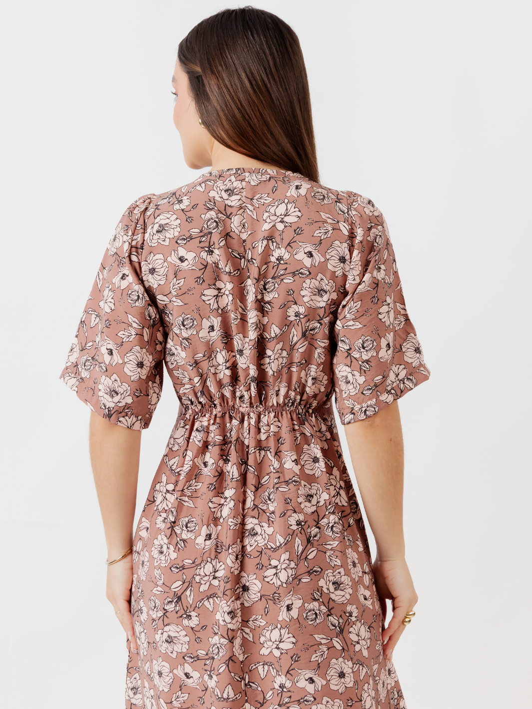 VESTIDO CASUAL LARGO BRIGITTE CHOCOLATE