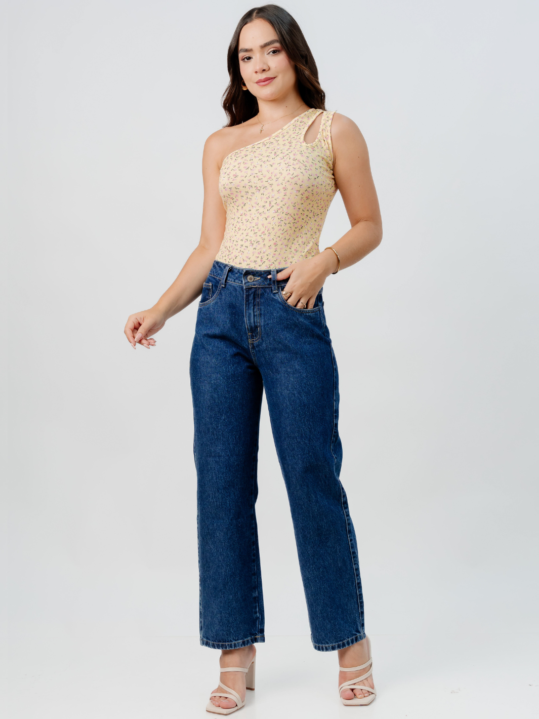 TOP ASIMETRICO MARIE AMARILLO