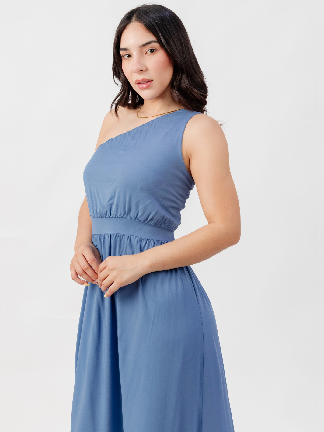 VESTIDO LARGO ASIMETRICO JAZMIN ITALIANO