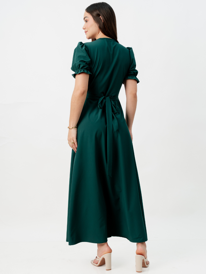 VESTIDO ENVOLVENTE ANI VERDE