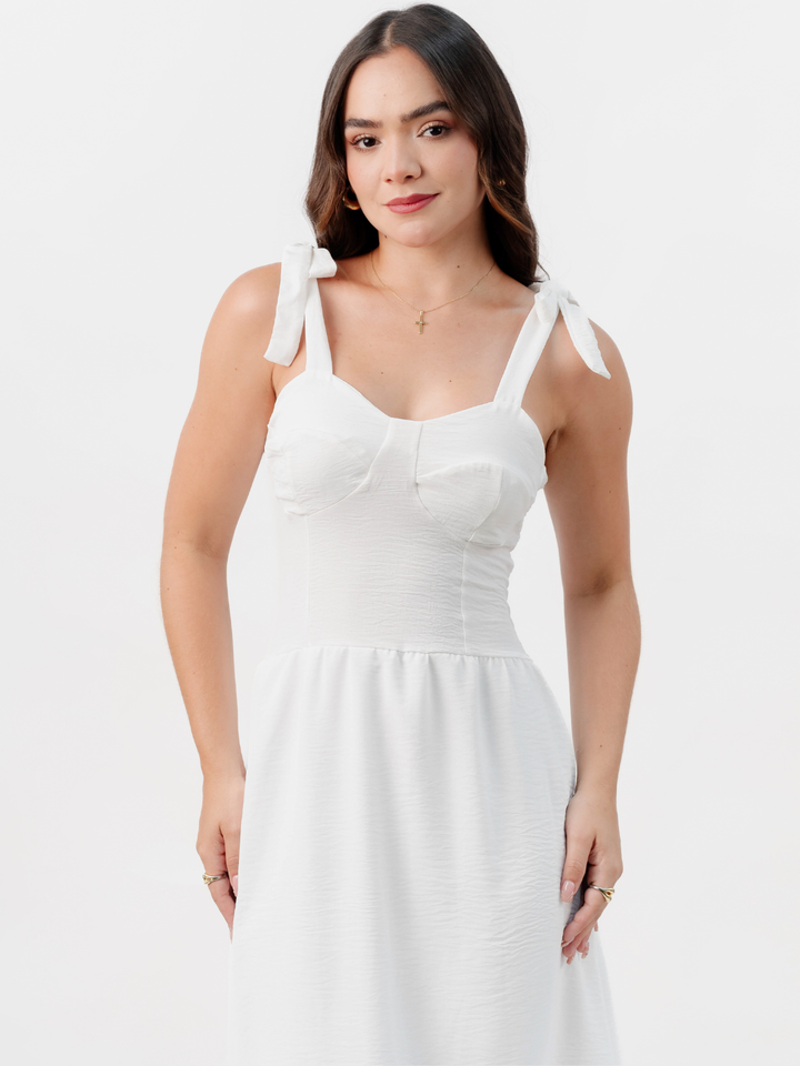 VESTIDO MIDI ESTILO CORSET LEYDI PERLA