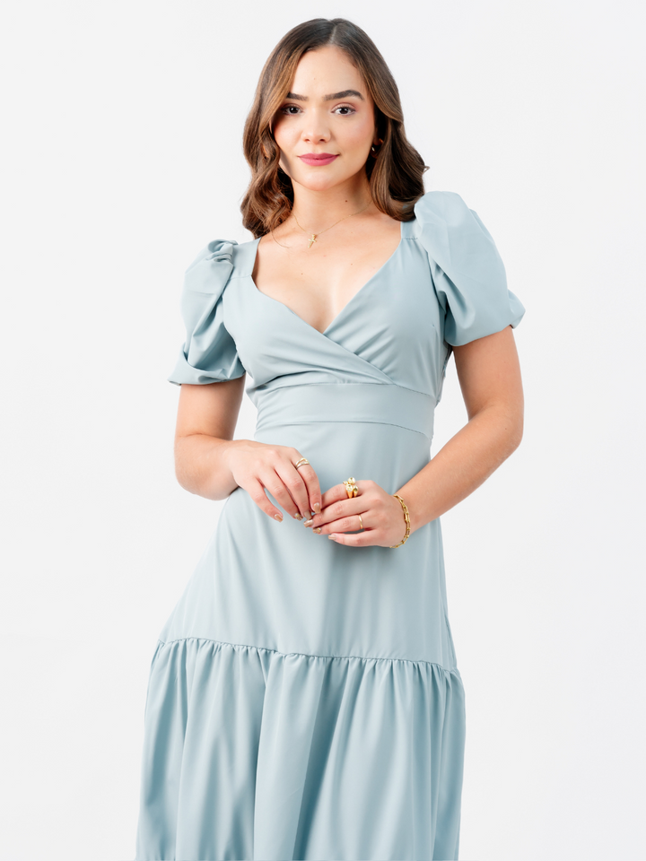 VESTIDO TILZA - CEMENTO