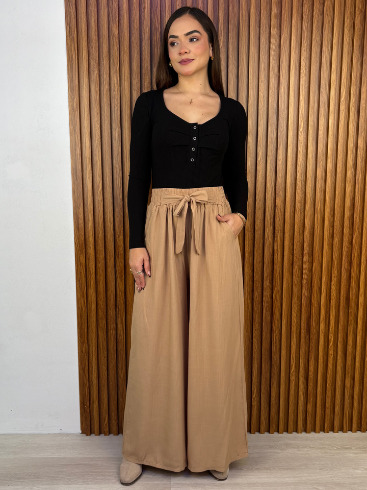 PANTALON PALAZZO VENTURA CAMEL