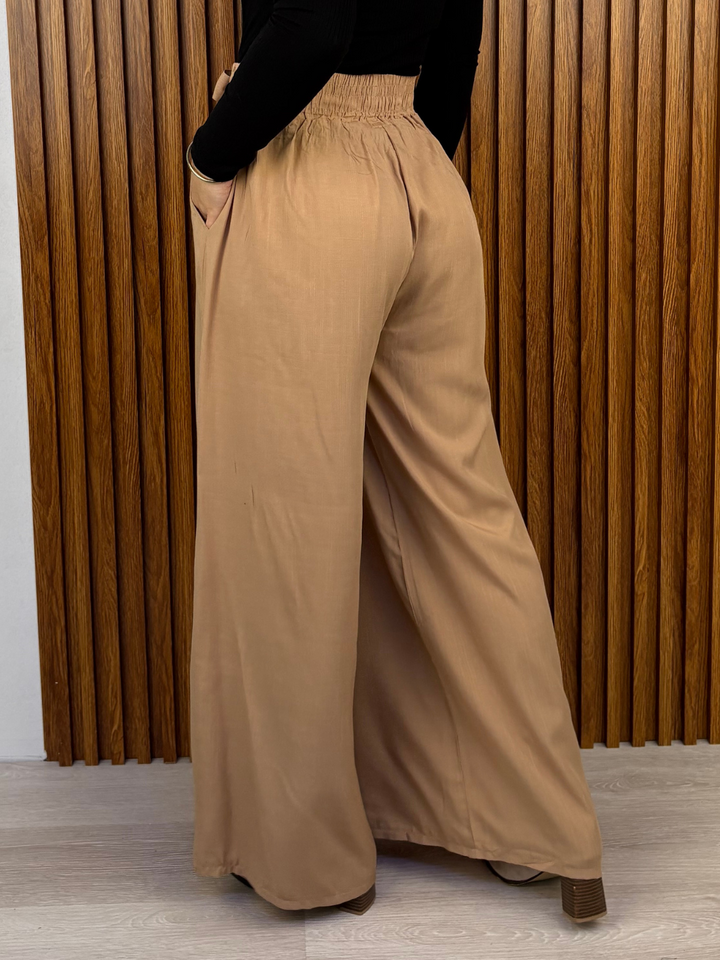 PANTALON PALAZZO VENTURA CAMEL