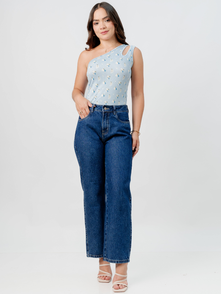 TOP ASIMETRICO MARIE CELESTE FLORES