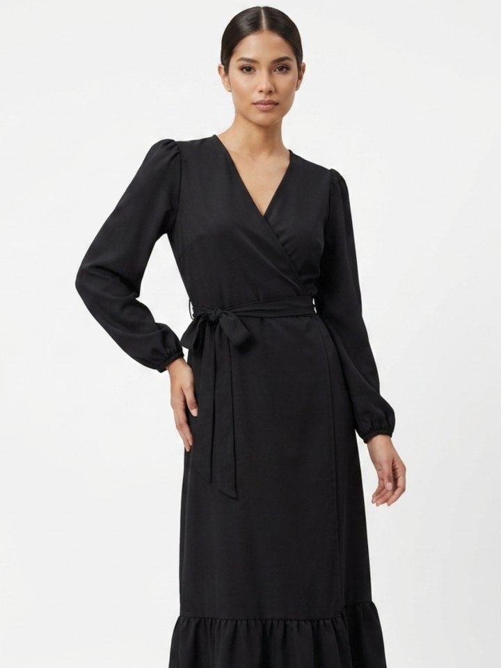 VESTIDO ENVOLVENTE SARA NEGRO