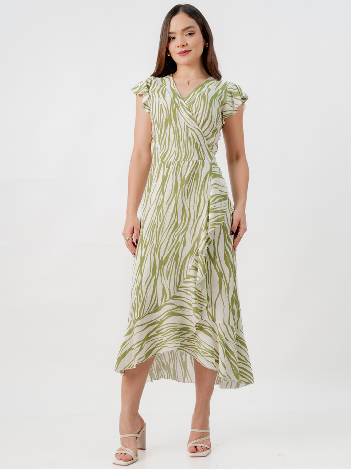 VESTIDO ENVOLVENTE MICAELA VERDE