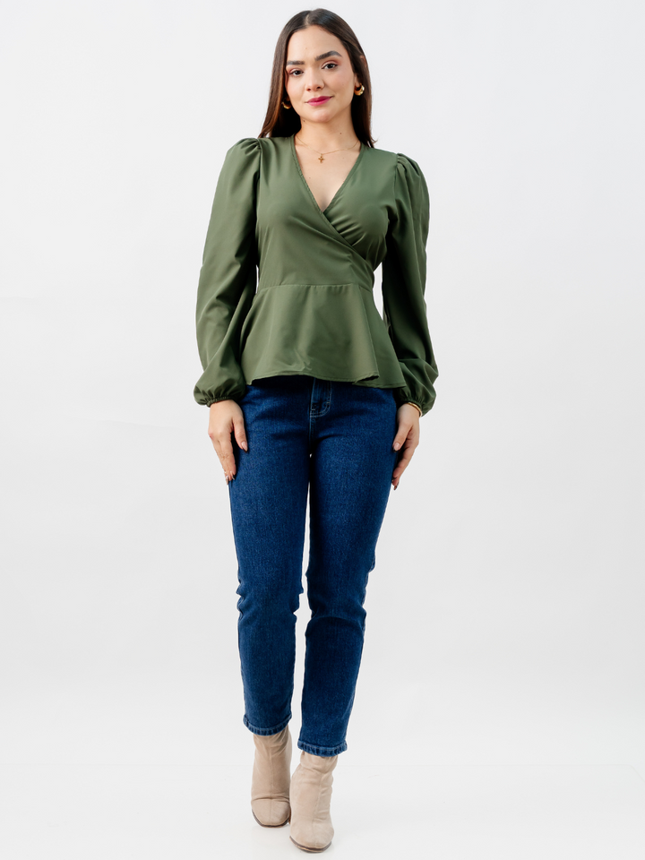 BLUSA MANGA LARGA SIENA VERDE