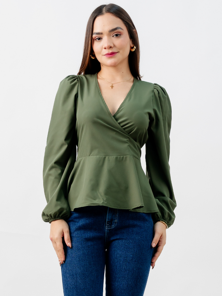 BLUSA MANGA LARGA SIENA VERDE