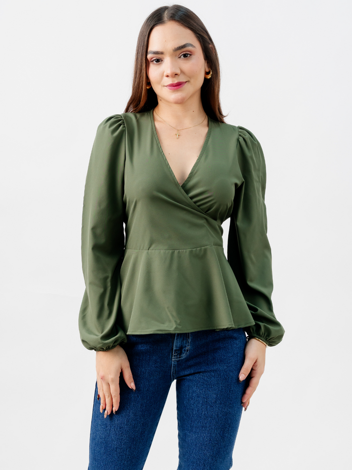 BLUSA MANGA LARGA SIENA VERDE