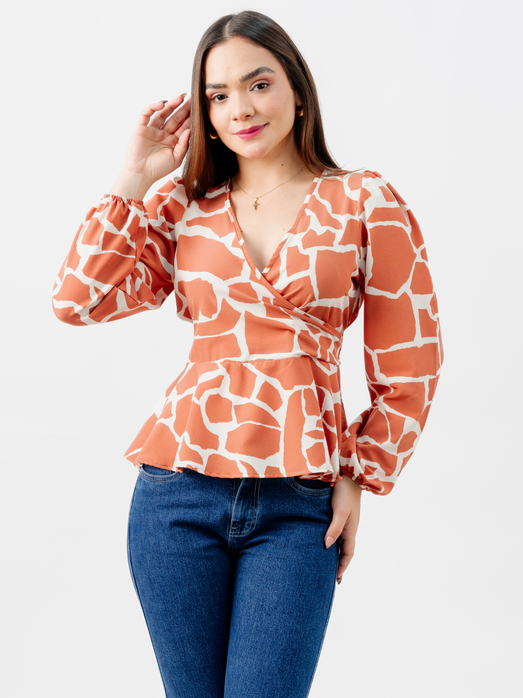 BLUSA MANGA LARGA SIENA DURAZNO