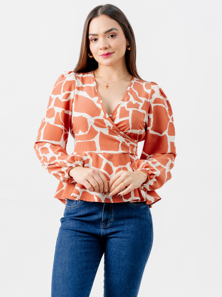 BLUSA MANGA LARGA SIENA DURAZNO