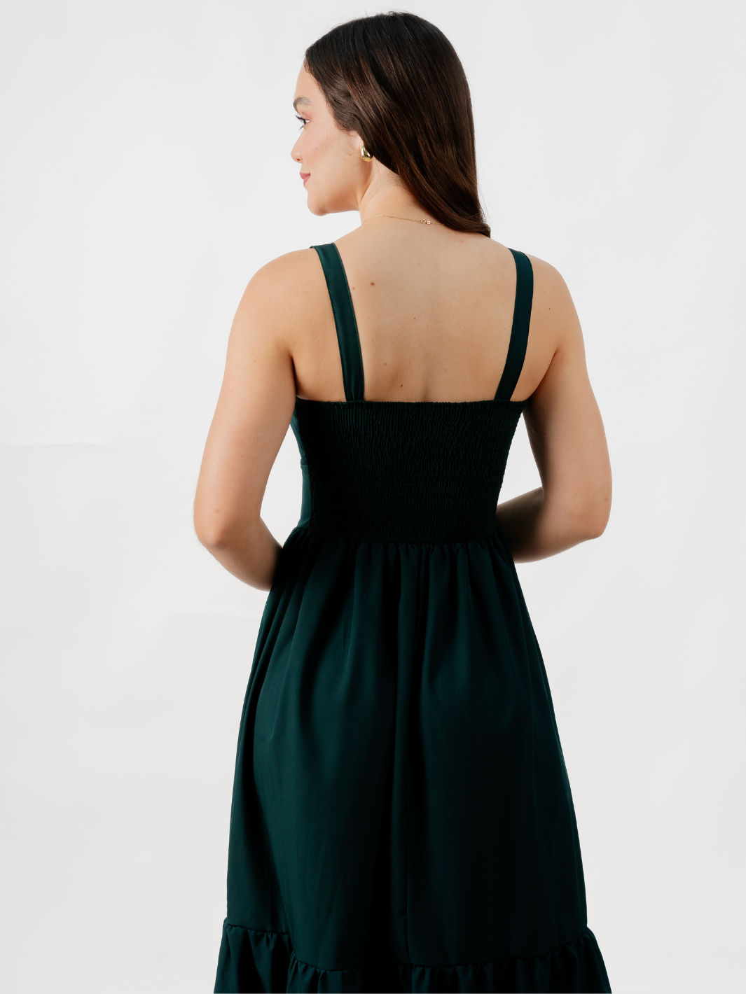 VESTIDO CASUAL LARGO EMILY VERDE