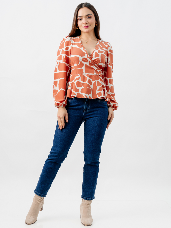 BLUSA MANGA LARGA SIENA DURAZNO