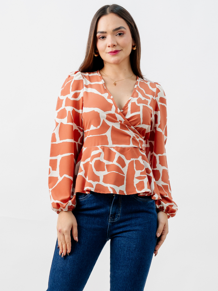 BLUSA MANGA LARGA SIENA DURAZNO