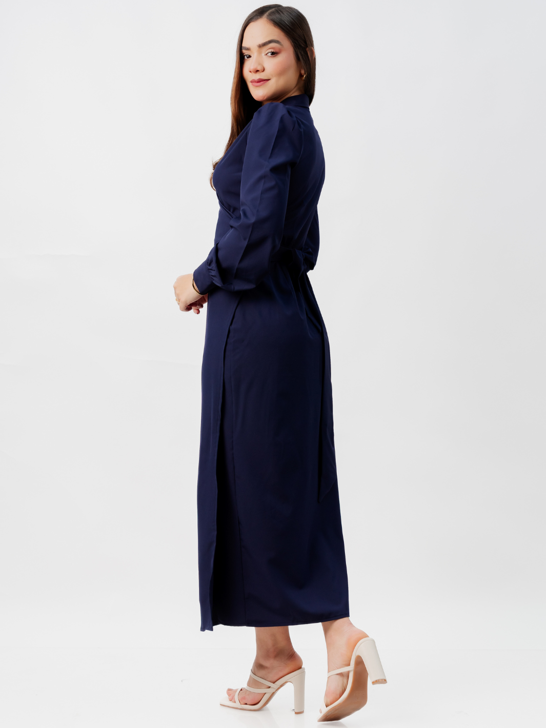 VESTIDO ENVOLVENTE RAYZA AZUL