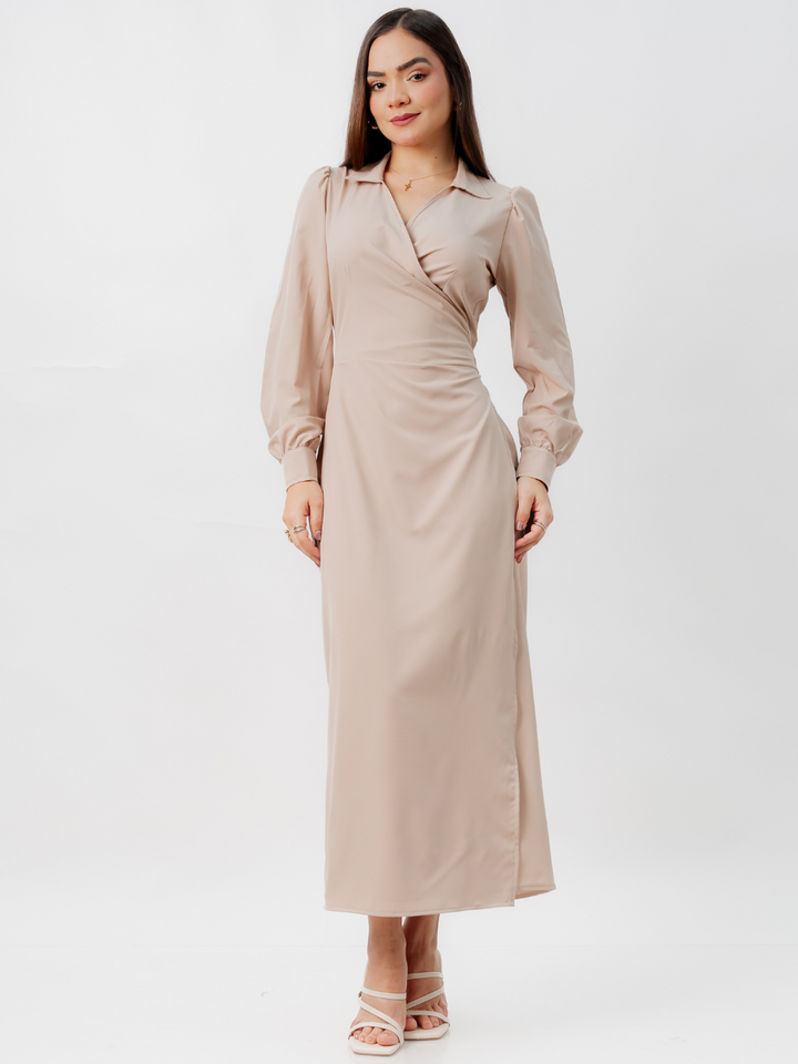 VESTIDO ENVOLVENTE RAYZA NUDE