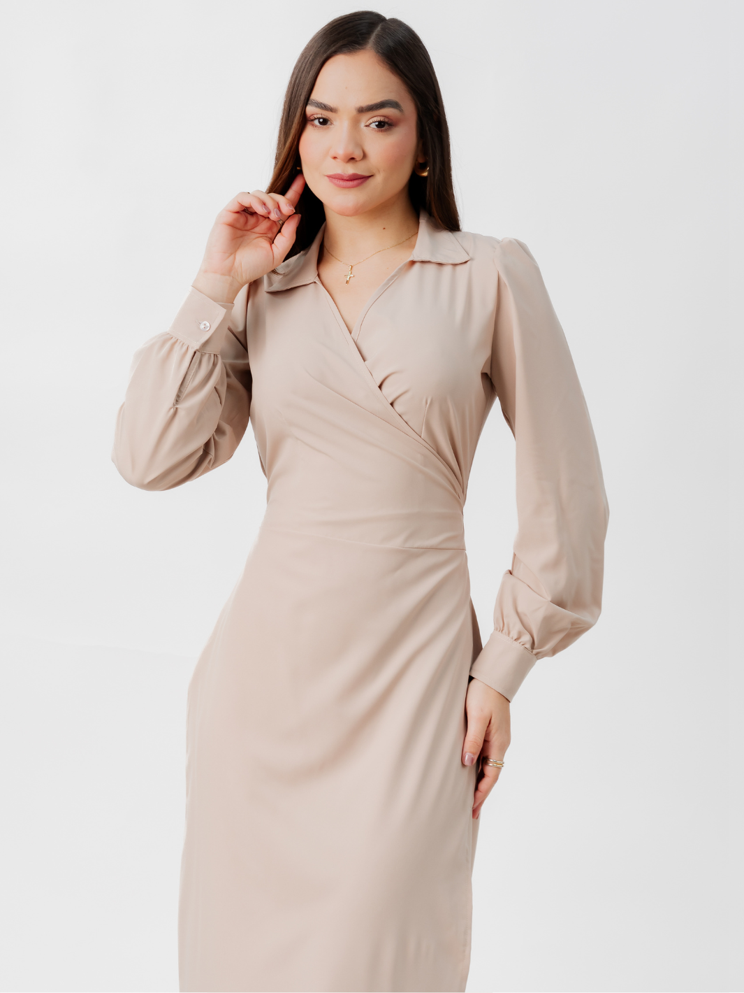 VESTIDO ENVOLVENTE RAYZA NUDE
