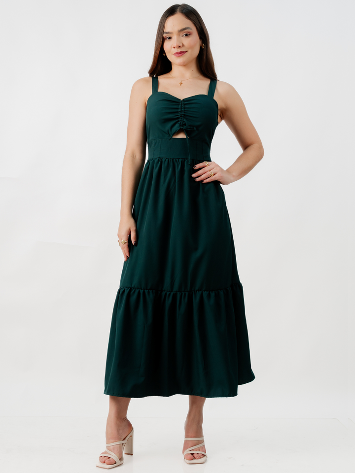 VESTIDO CASUAL LARGO EMILY VERDE