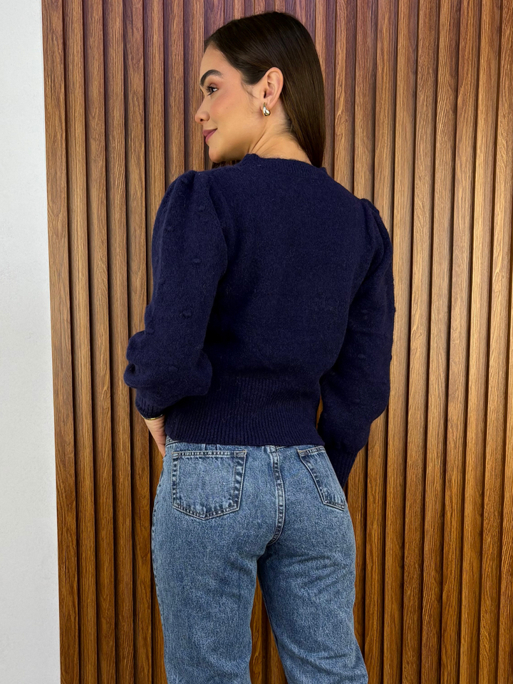 CHOMPA TEJIDA FRIDA AZUL
